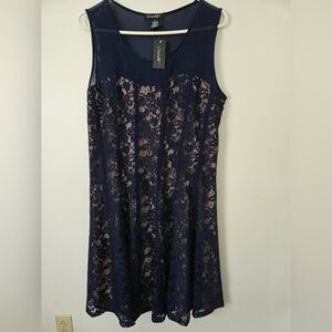 Camdalite Navy Lace Dress